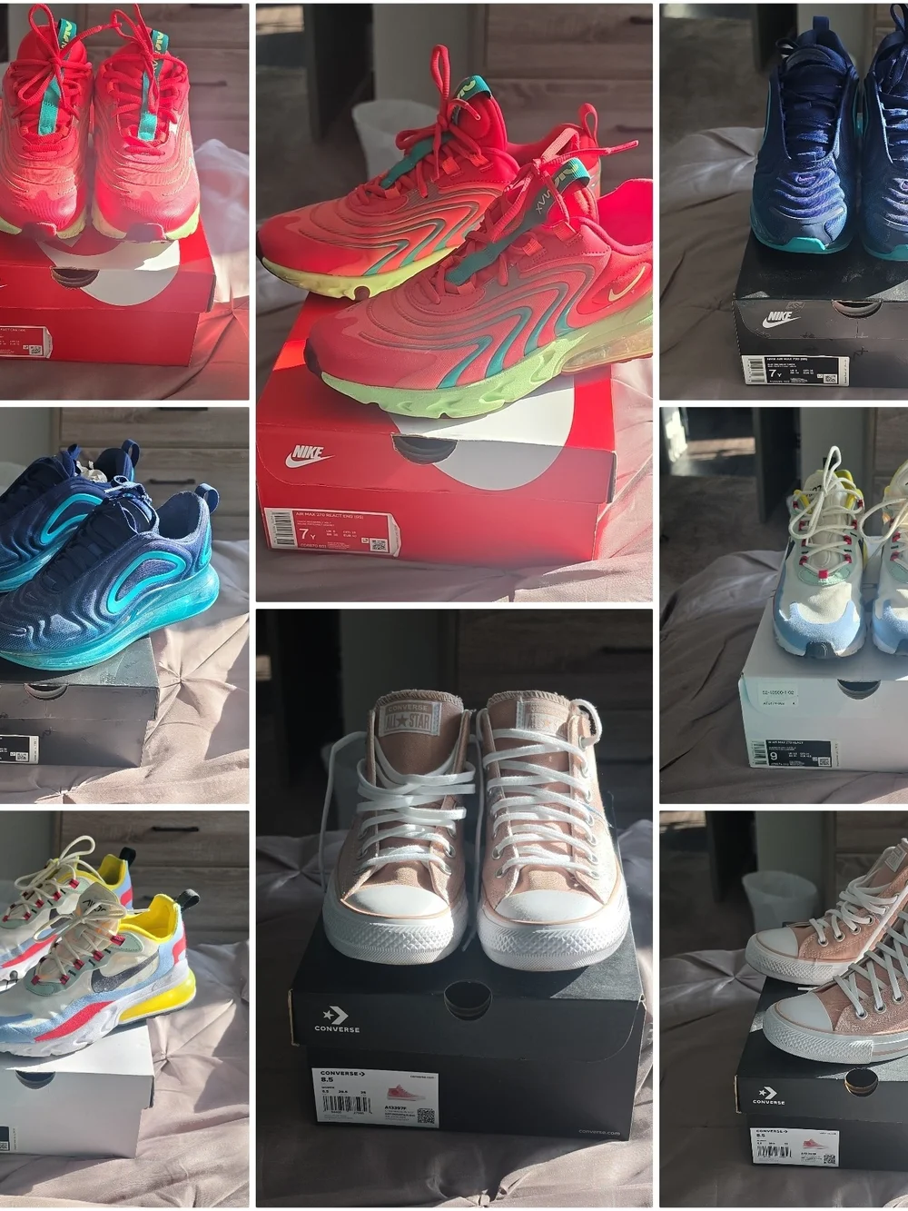 Nike Womens and Kids Nike AIRMAX and Converse Sneakers BUNDLE DEAL